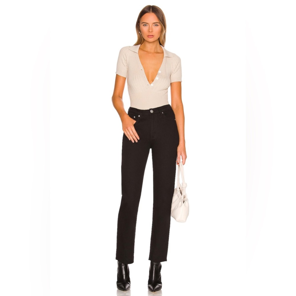 🛍️ superdown Andja Button Down Bodysuit in Nude